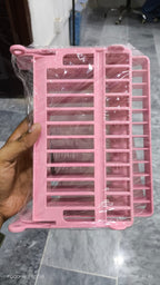 Compact Foldable Dish Drying Rack for Kitchen Sink with Plate Slots, Slatted Base, and Space-Saving Foldable Design | Zerochef