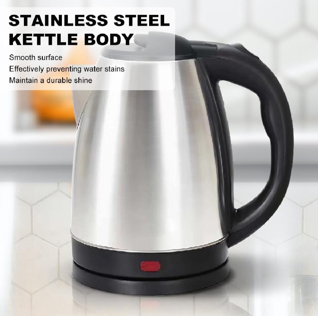 Premium Stainless Steel Electric Kettle 2L 1500W with 360 Degree Rotating Base for Kitchen Use | Zerochef